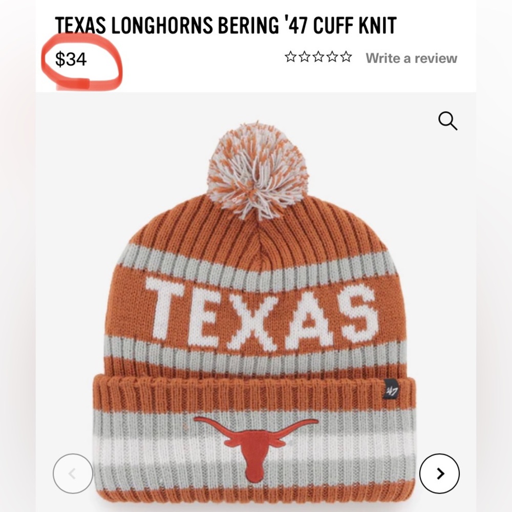 Texas Longhorns winter hat